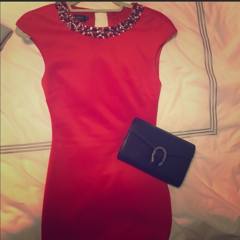 Red ted baker dress